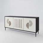 HARMONY ESSENCE 3-Door Sideboard in Black Finish