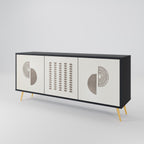 HARMONY ESSENCE 3-Door Sideboard in Black Finish