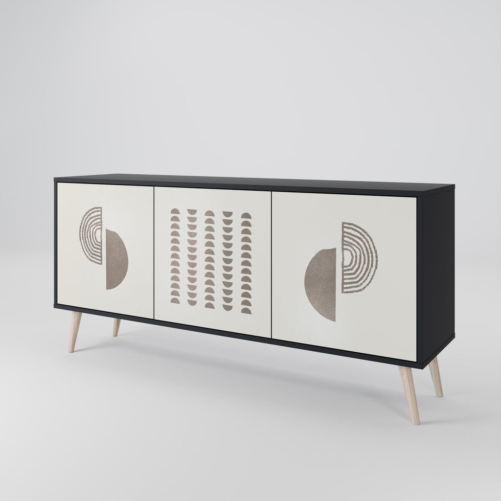 HARMONY ESSENCE 3-Door Sideboard in Black Finish