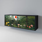 VIRGIN FOREST WITH SUNSET Aparador de 3 Portas em Acabamento Preto