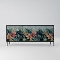 HEAVENLY BLOOM Aparador de 3 Portas em Acabamento Preto