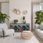 HEAVENLY BLOOM Aparador de 3 Portas em Acabamento Preto