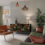 MIDNIGHT SPROUT Aparador de 3 Portas em Acabamento Preto