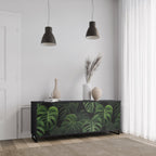 INFINITE MONSTERA 3-Door Sideboard in Black Finish