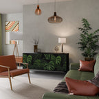 INFINITE MONSTERA 3-Door Sideboard in Black Finish