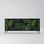 INFINITE MONSTERA 3-Door Sideboard in Black Finish