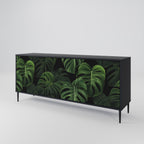 INFINITE MONSTERA 3-Door Sideboard in Black Finish
