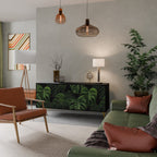 INFINITE MONSTERA 3-Door Sideboard in Black Finish