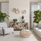 PETAL HARMONY Aparador de 3 Portas em Acabamento Preto