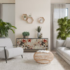 PETAL HARMONY Aparador de 3 Portas em Acabamento Preto