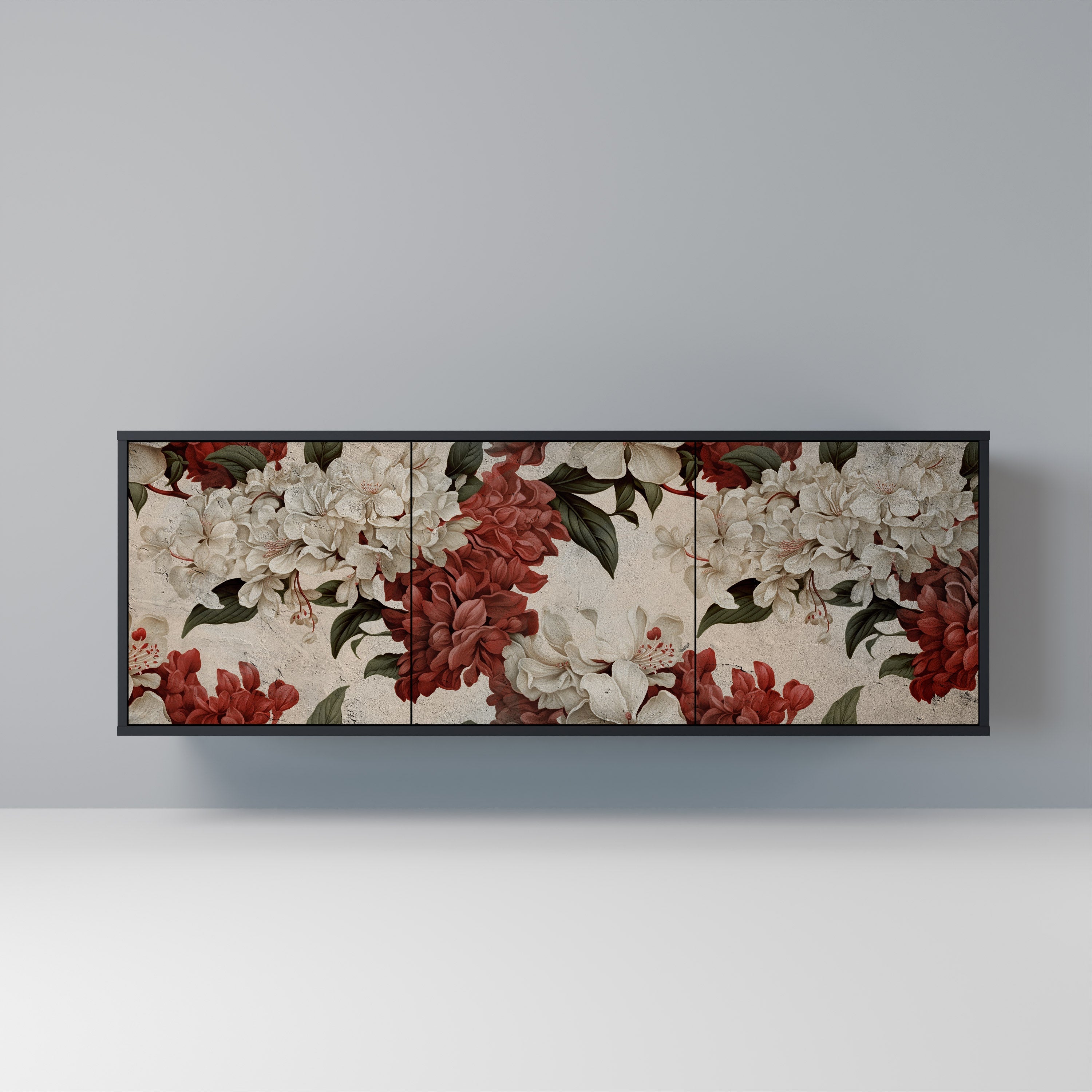 EPHEMERAL DAYS 3-Door Sideboard in Black Finish