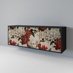 EPHEMERAL DAYS Aparador de 3 Portas em Acabamento Preto