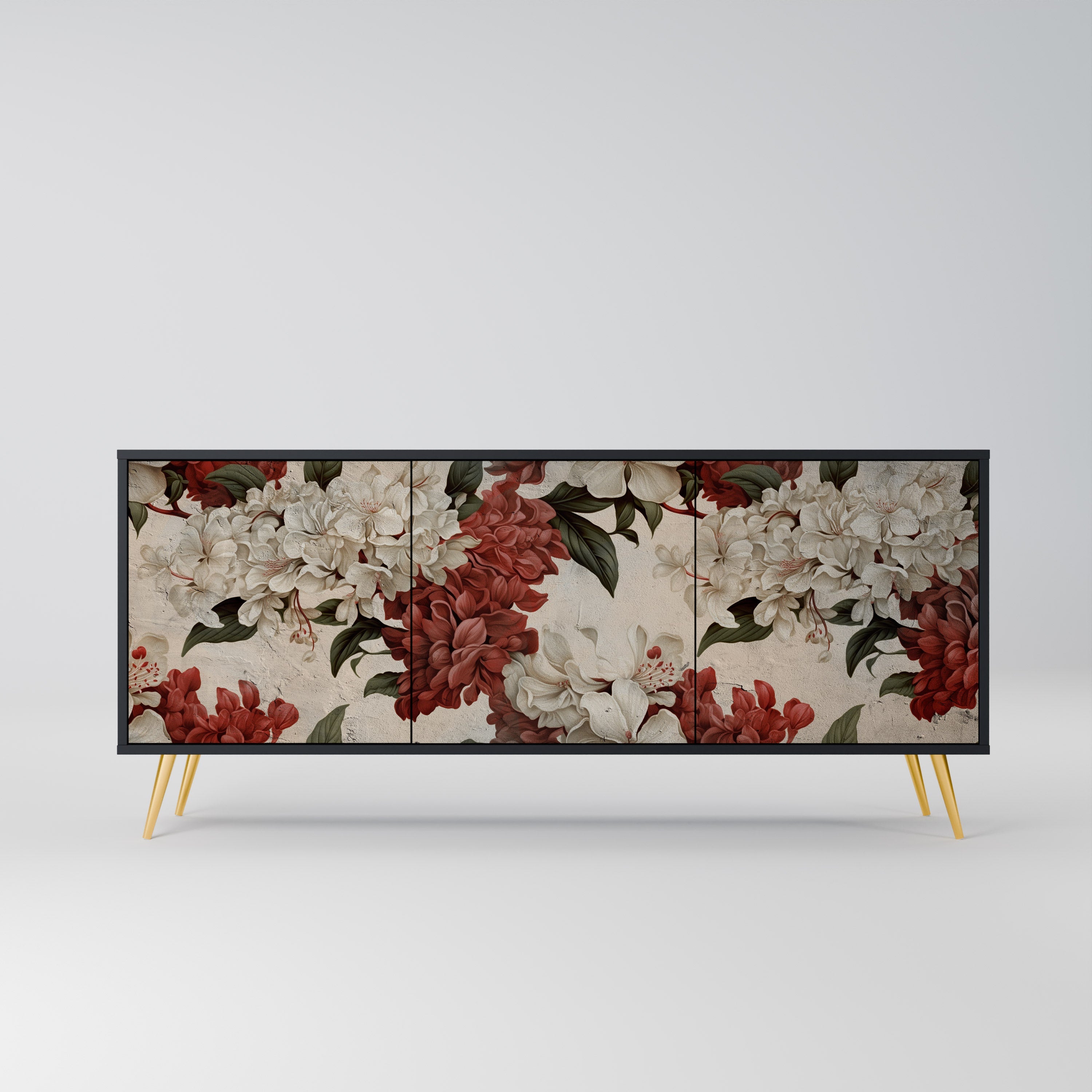 EPHEMERAL DAYS 3-Door Sideboard in Black Finish