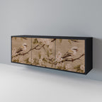 PETAL DISTINGUISH Aparador de 3 Portas em Acabamento Preto