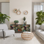 BOTANICAL EMERGENCE Aparador de 3 Portas em Acabamento Preto