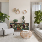 BOTANICAL EMERGENCE Aparador de 3 Portas em Acabamento Preto