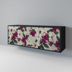 FLOWERET DREAM Aparador de 3 Portas em Acabamento Preto