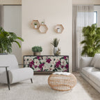 FLOWERET DREAM Aparador de 3 Portas em Acabamento Preto