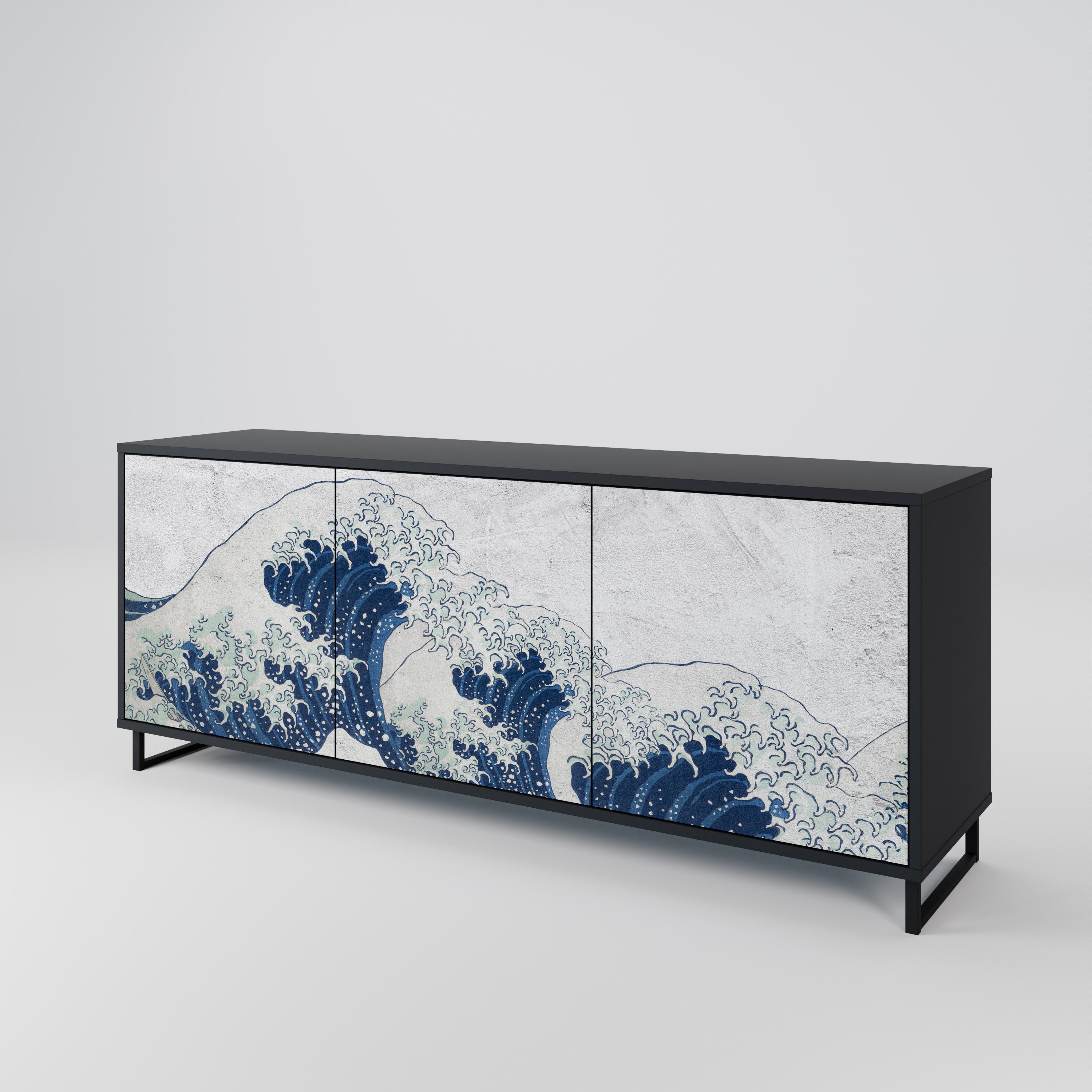 THE GREAT WAVE AT KANAGAWA 3-Door Sideboard