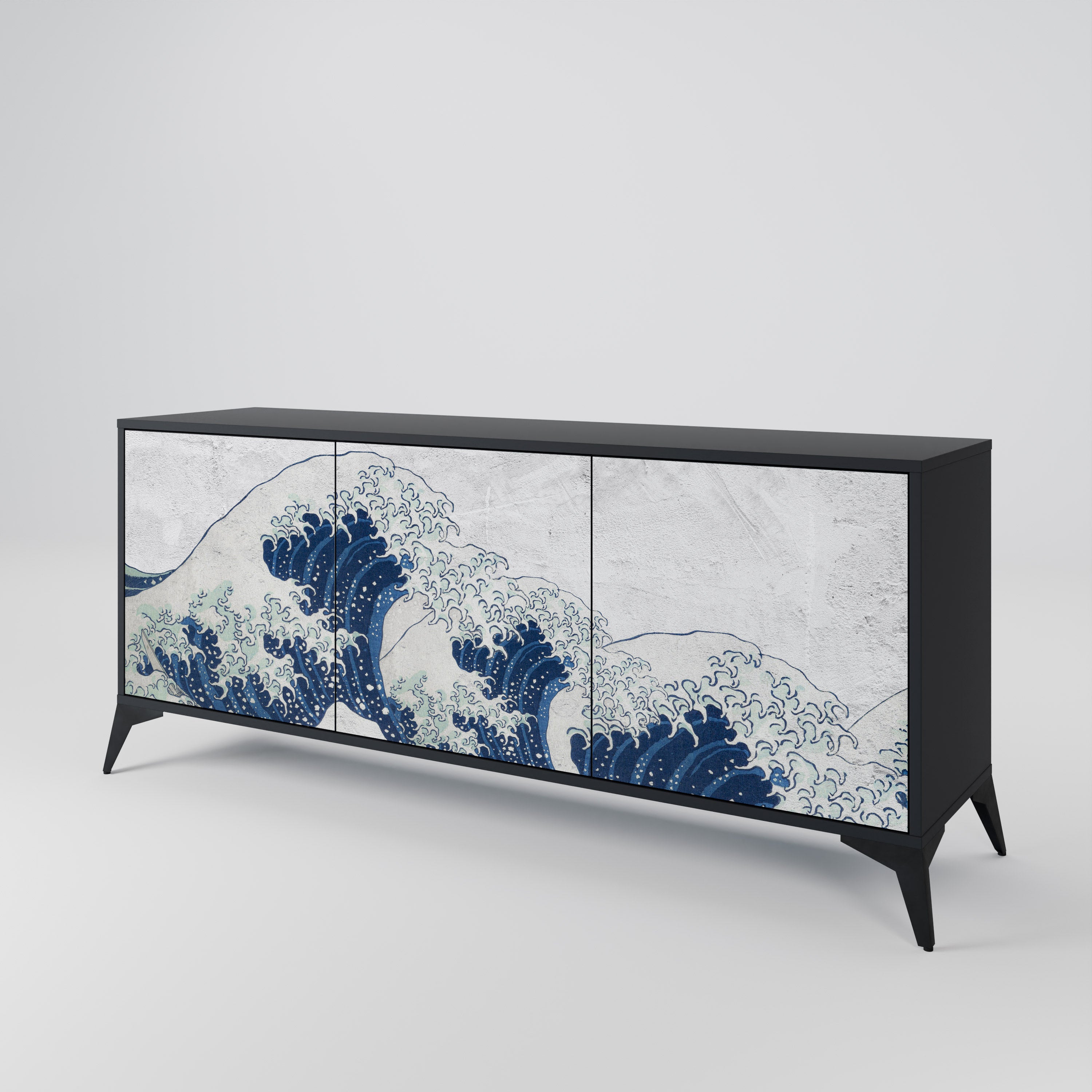 THE GREAT WAVE AT KANAGAWA 3-Door Sideboard