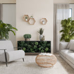 SUCCULENT JUNGLE Aparador de 3 Portas em Acabamento Preto