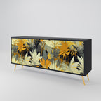 SUNKISSED LILY Aparador de 3 Portas em Acabamento Preto