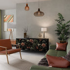 SECRET VERDURE Aparador de 3 Portas em Acabamento Preto