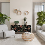 SECRET VERDURE Aparador de 3 Portas em Acabamento Preto