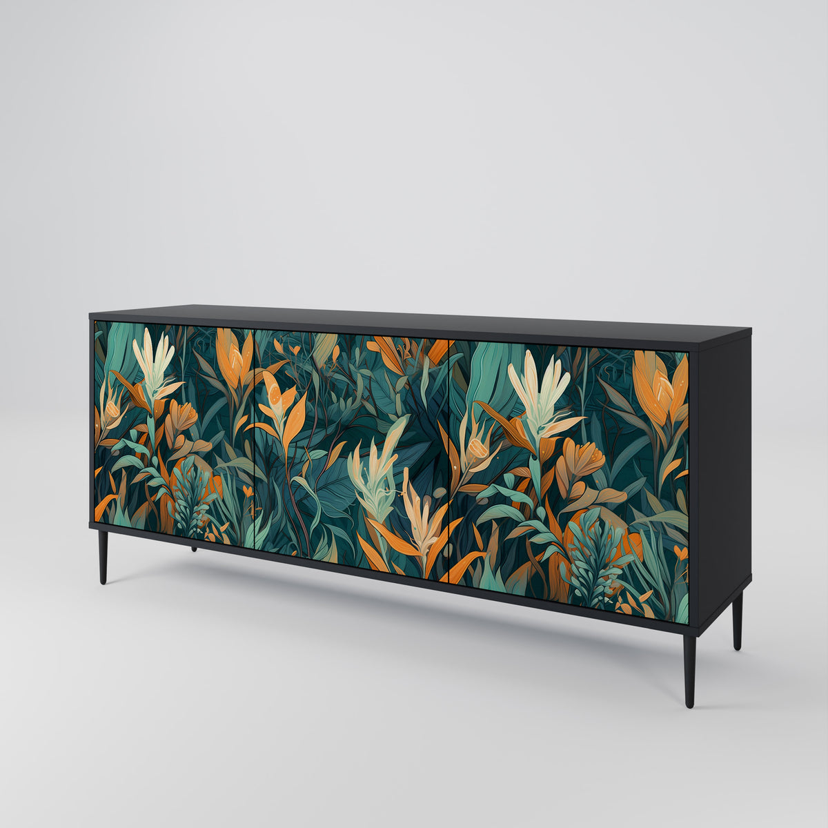 FLORAL SERENITY Aparador de 3 Portas