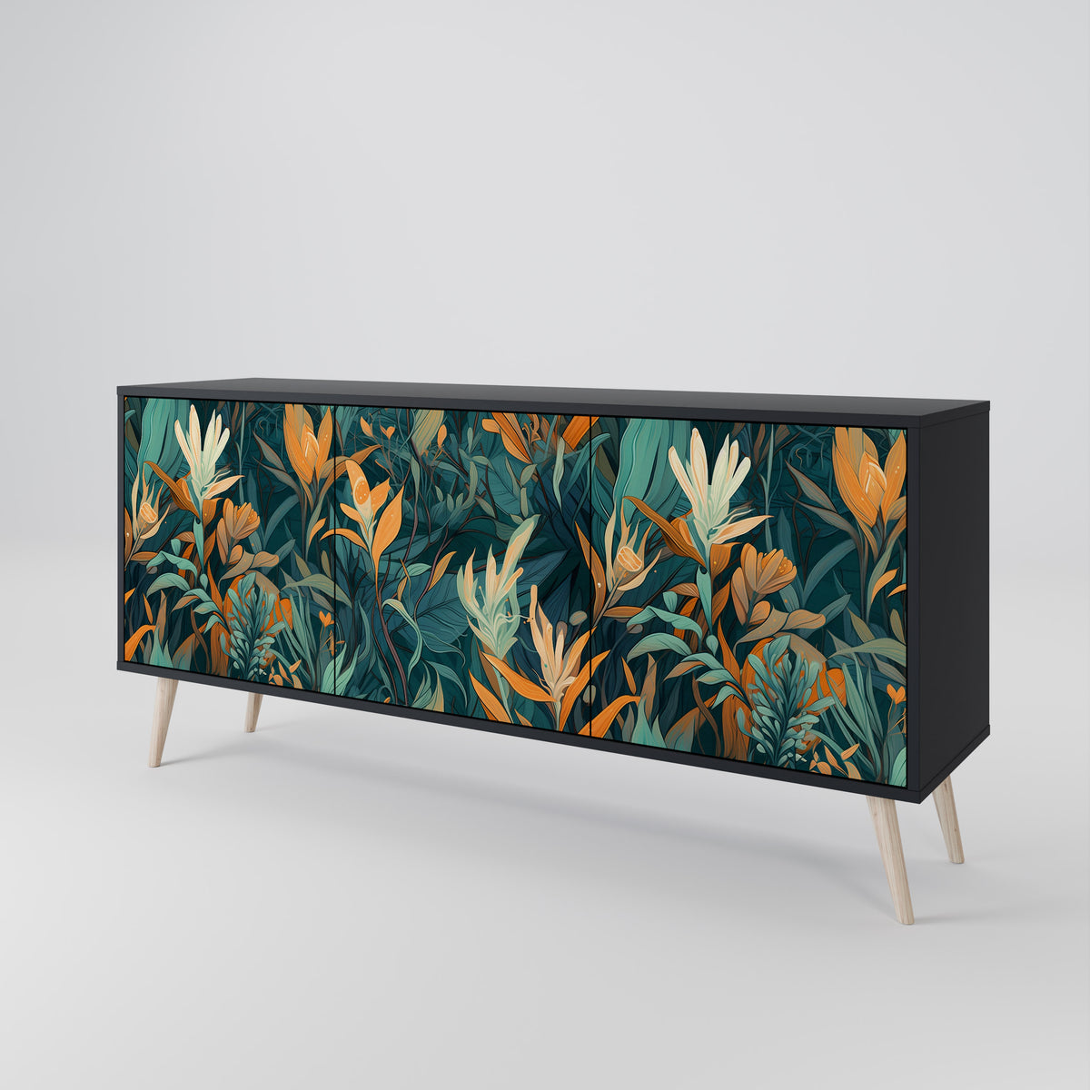 FLORAL SERENITY Aparador de 3 Portas