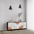 TRANQUIL TWIG 3-Door Sideboard in Black Finish