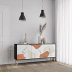 TRANQUIL TWIG 3-Door Sideboard in Black Finish