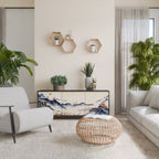 JAPANESE LANDSCAPE Aparador de 3 Portas em Acabamento Preto