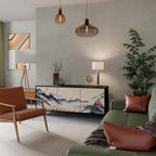 JAPANESE LANDSCAPE Aparador de 3 Portas em Acabamento Preto