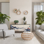 JAPANESE LANDSCAPE Aparador de 3 Portas em Acabamento Preto