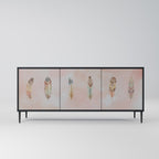 THE DELIQUESCE Aparador de 3 Portas em Acabamento Preto