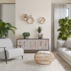 THE DELIQUESCE Aparador de 3 Portas em Acabamento Preto