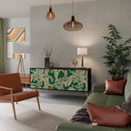 VERDANT PLEASURES Aparador de 3 Portas em Acabamento Preto