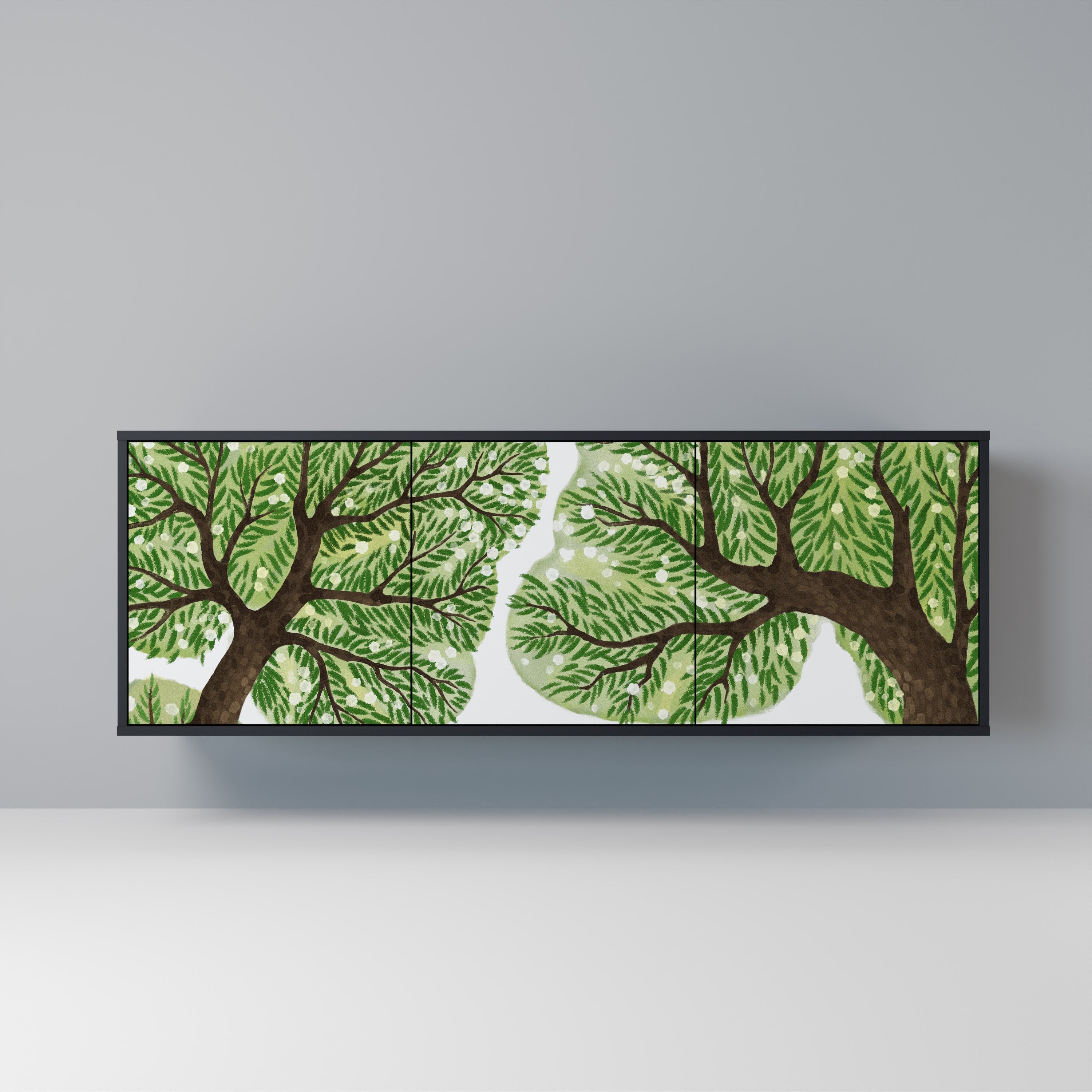 WILDERNESS DASH 3-Door Sideboard in Black Finish