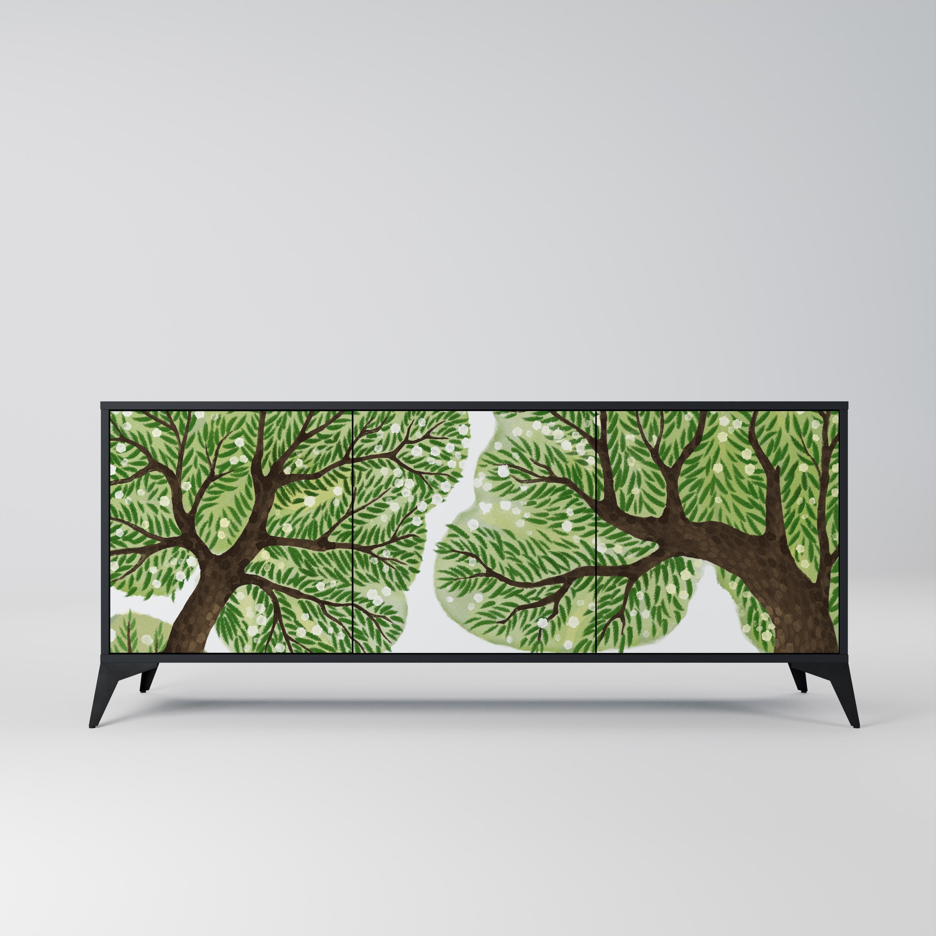 WILDERNESS DASH 3-Door Sideboard in Black Finish