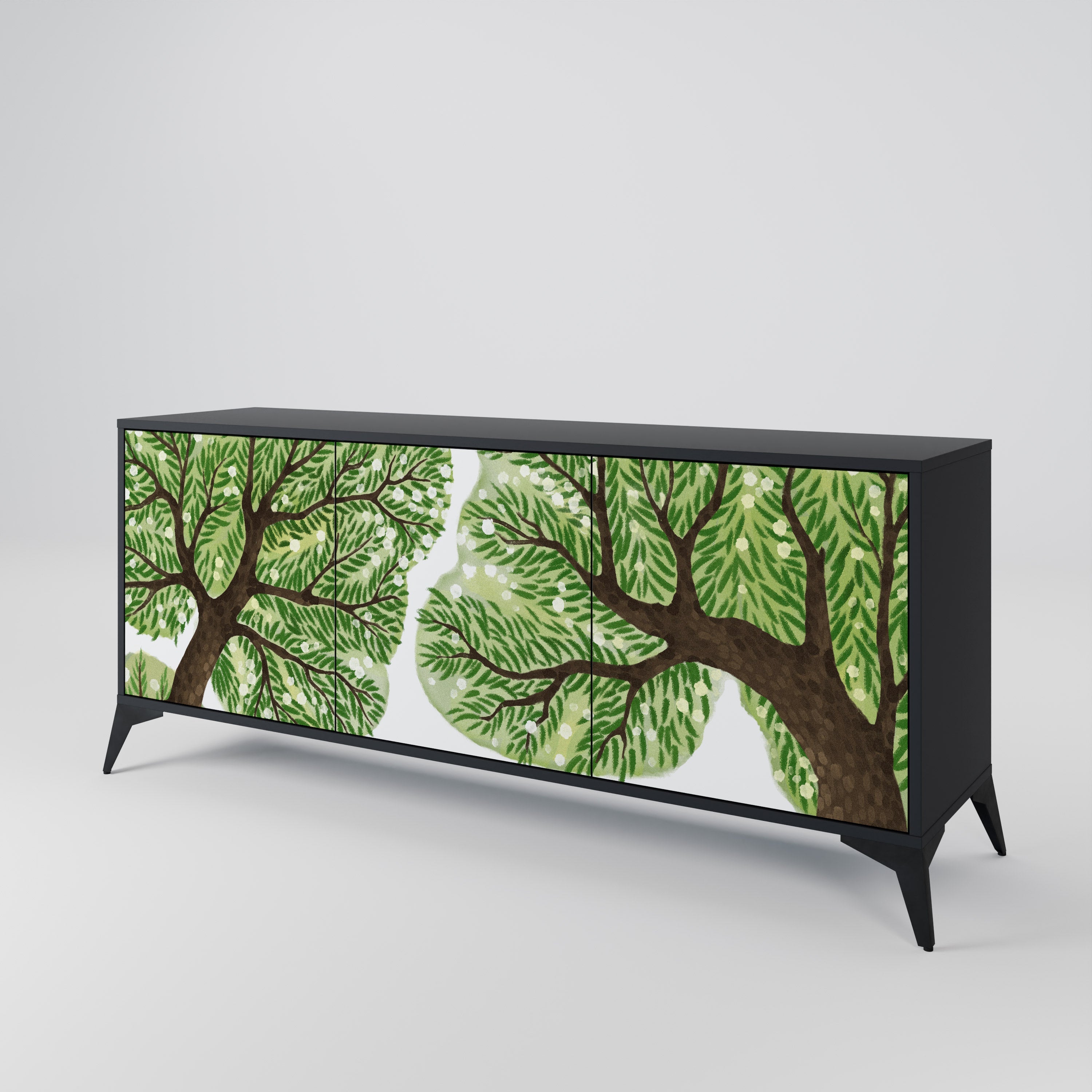 WILDERNESS DASH 3-Door Sideboard in Black Finish