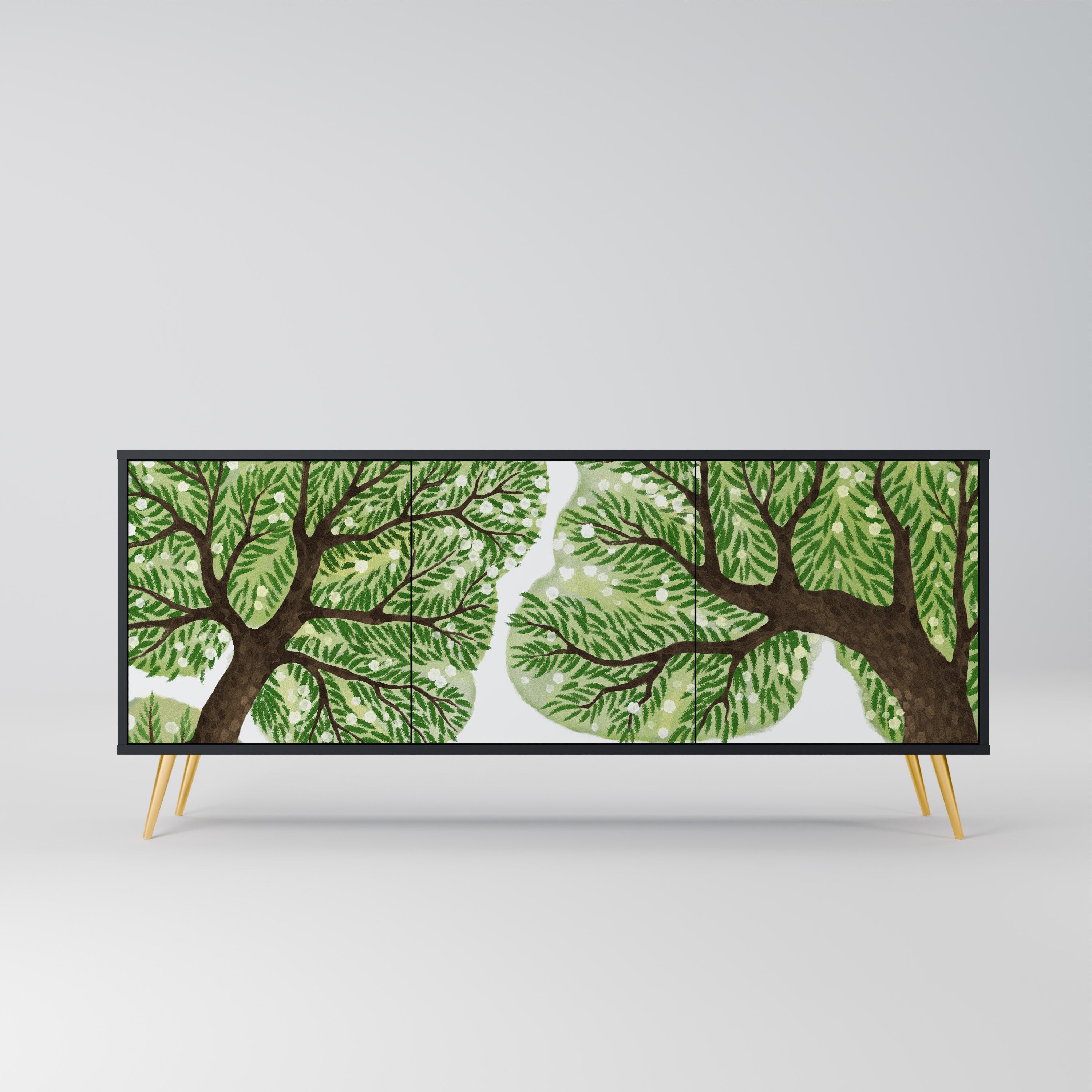 WILDERNESS DASH 3-Door Sideboard in Black Finish