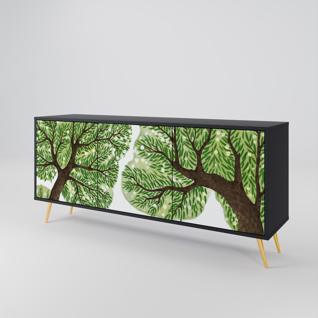 WILDERNESS DASH 3-Door Sideboard in Black Finish