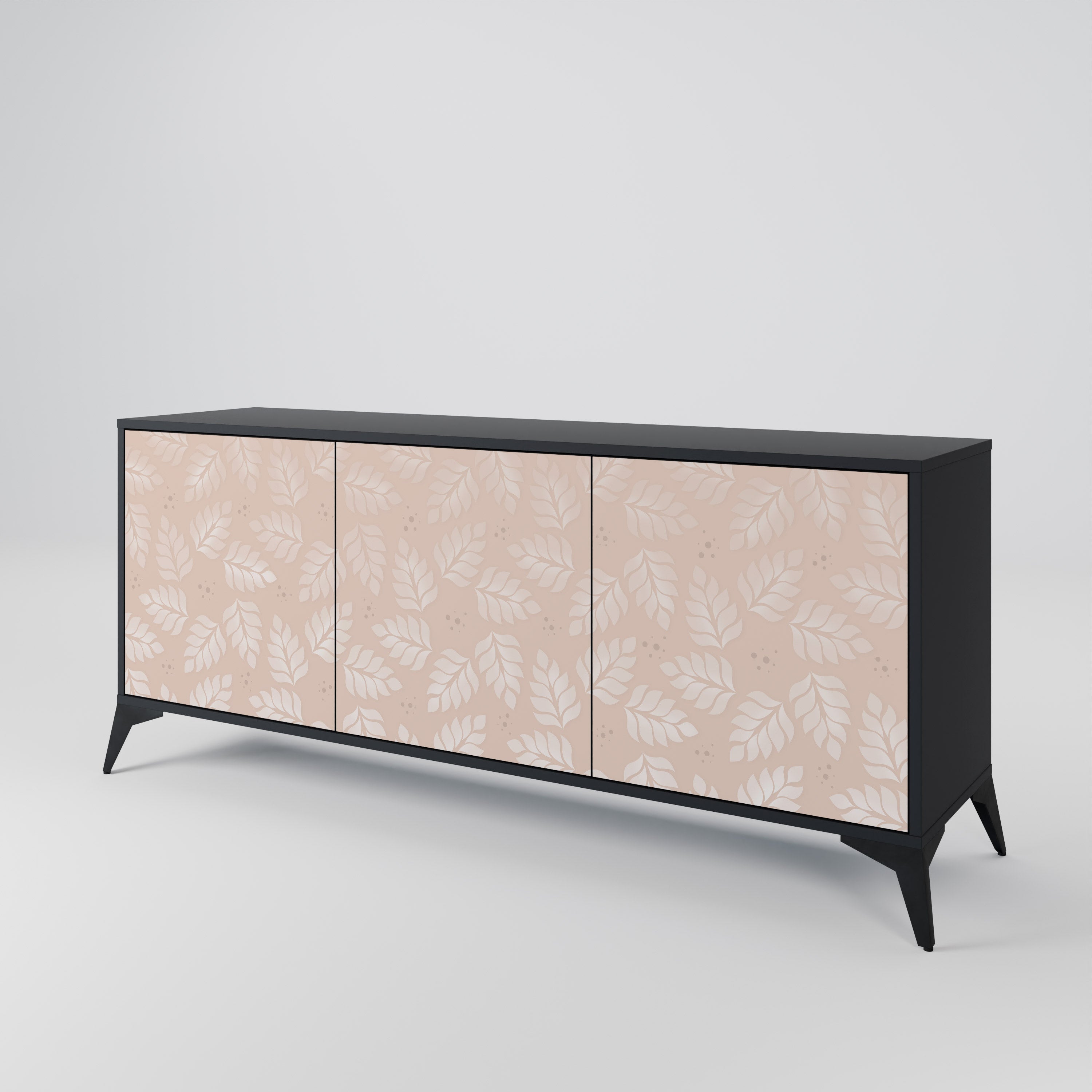 LEAVES ON BEIGE 3-Door Sideboard