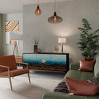 LUNAR SECRETS 3-Door Sideboard in Black Finish