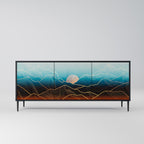 LUNAR SECRETS 3-Door Sideboard in Black Finish