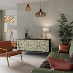 PALM SPRING 3-Door Sideboard in Black Finish