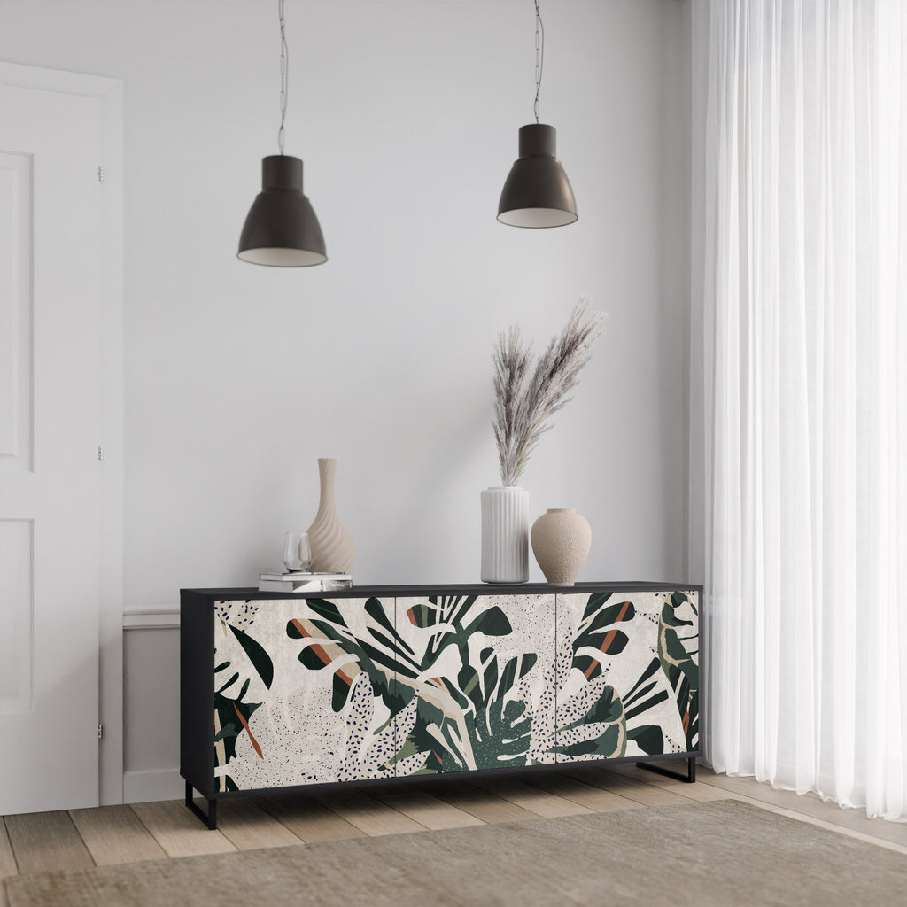 VERDURE FORMATION 3-Door Sideboard in Black Finish