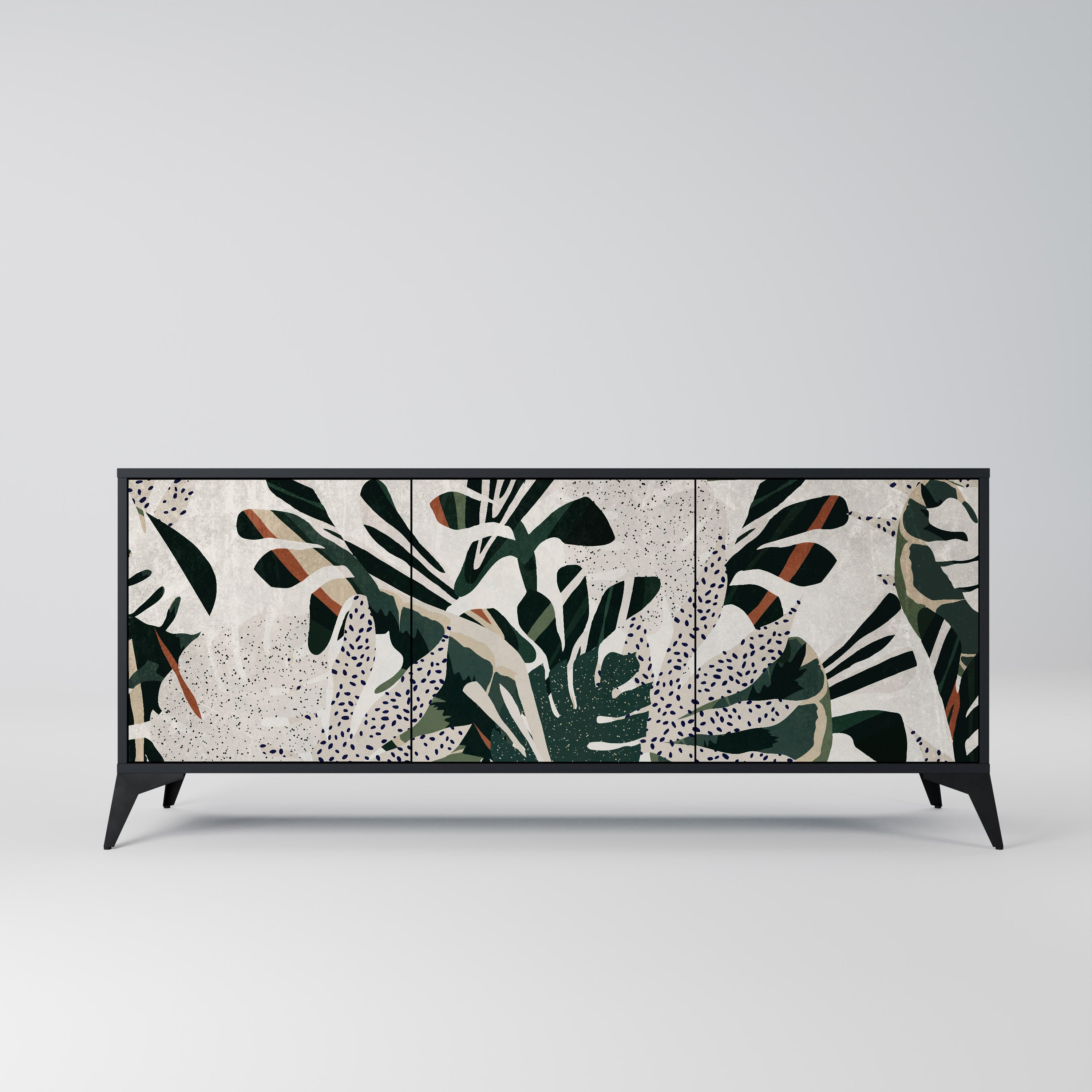 VERDURE FORMATION 3-Door Sideboard in Black Finish