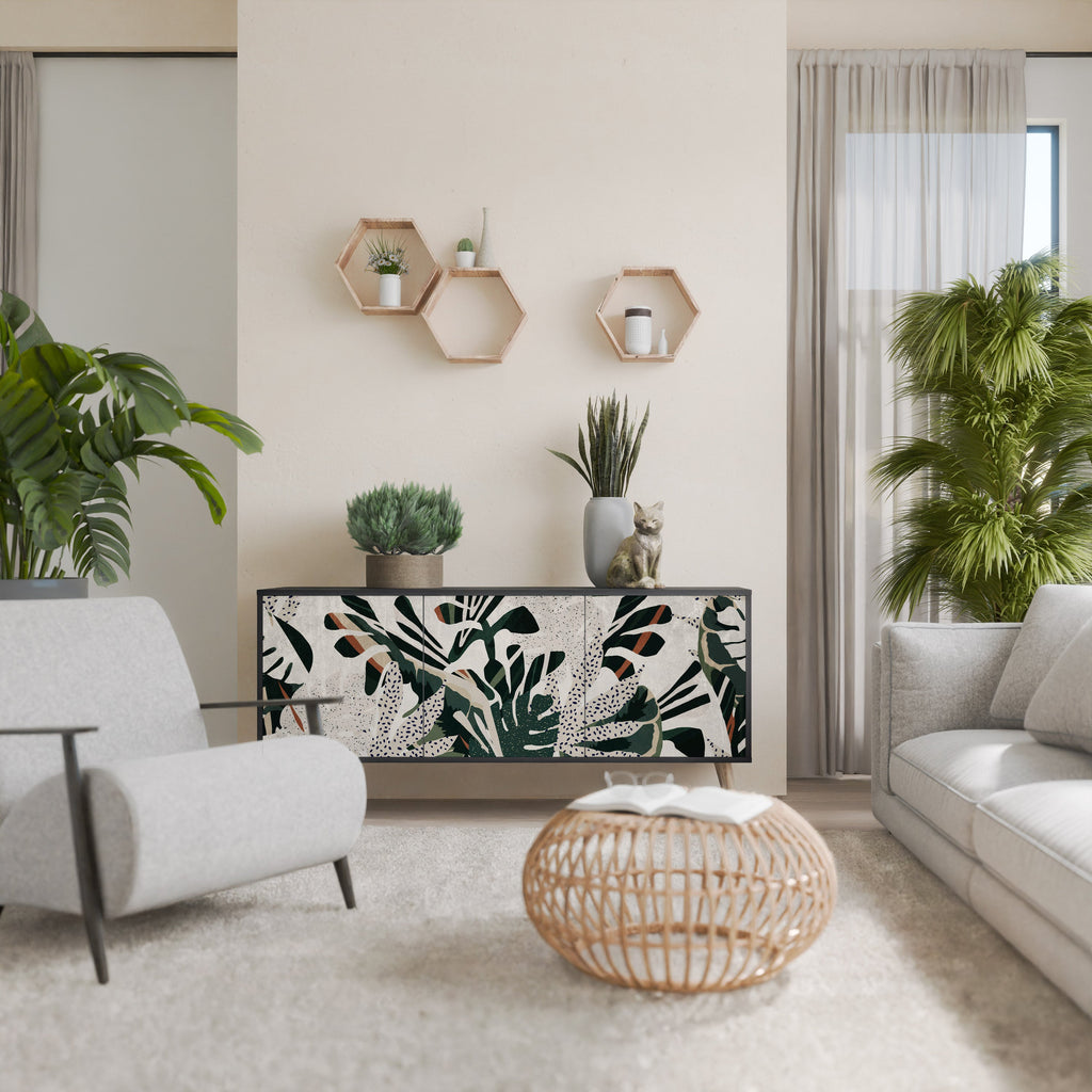 VERDURE FORMATION 3-Door Sideboard in Black Finish